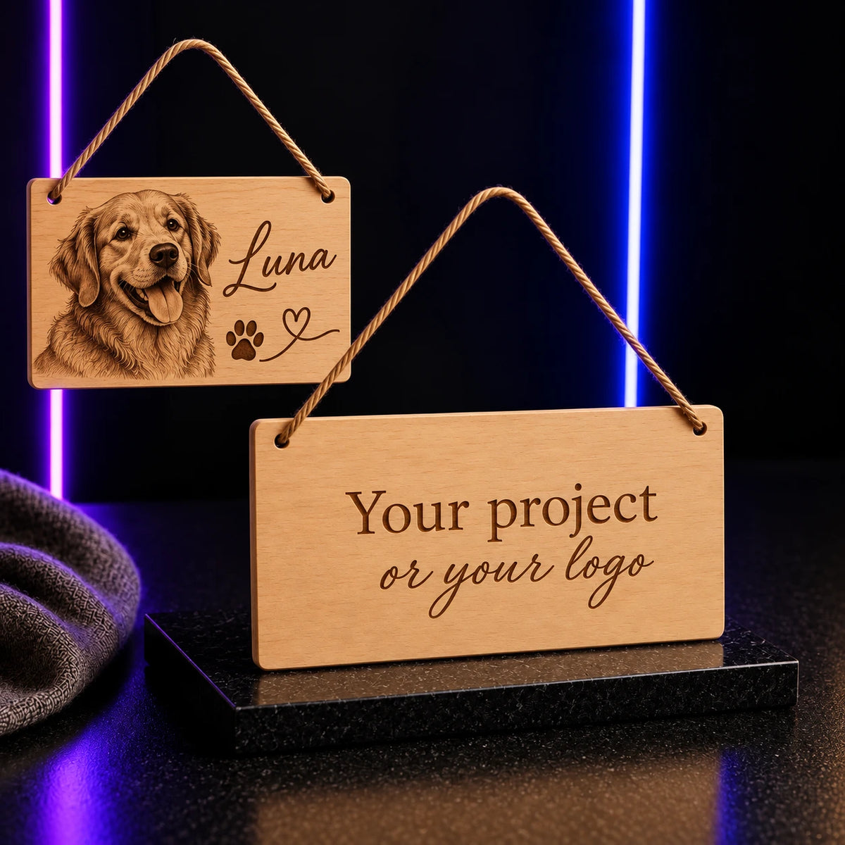 Personalised Wooden Hanging Sign