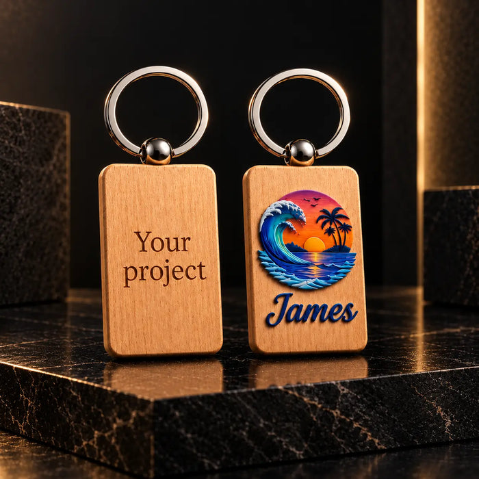 Personalised Wooden Keyring