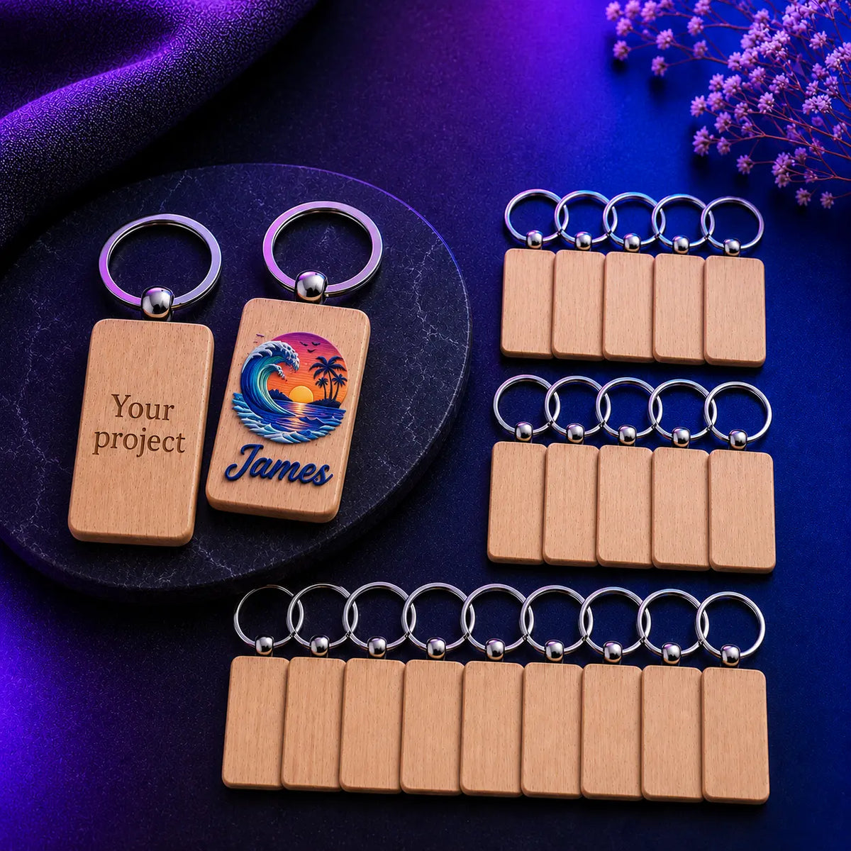 Personalised Wooden Keyring
