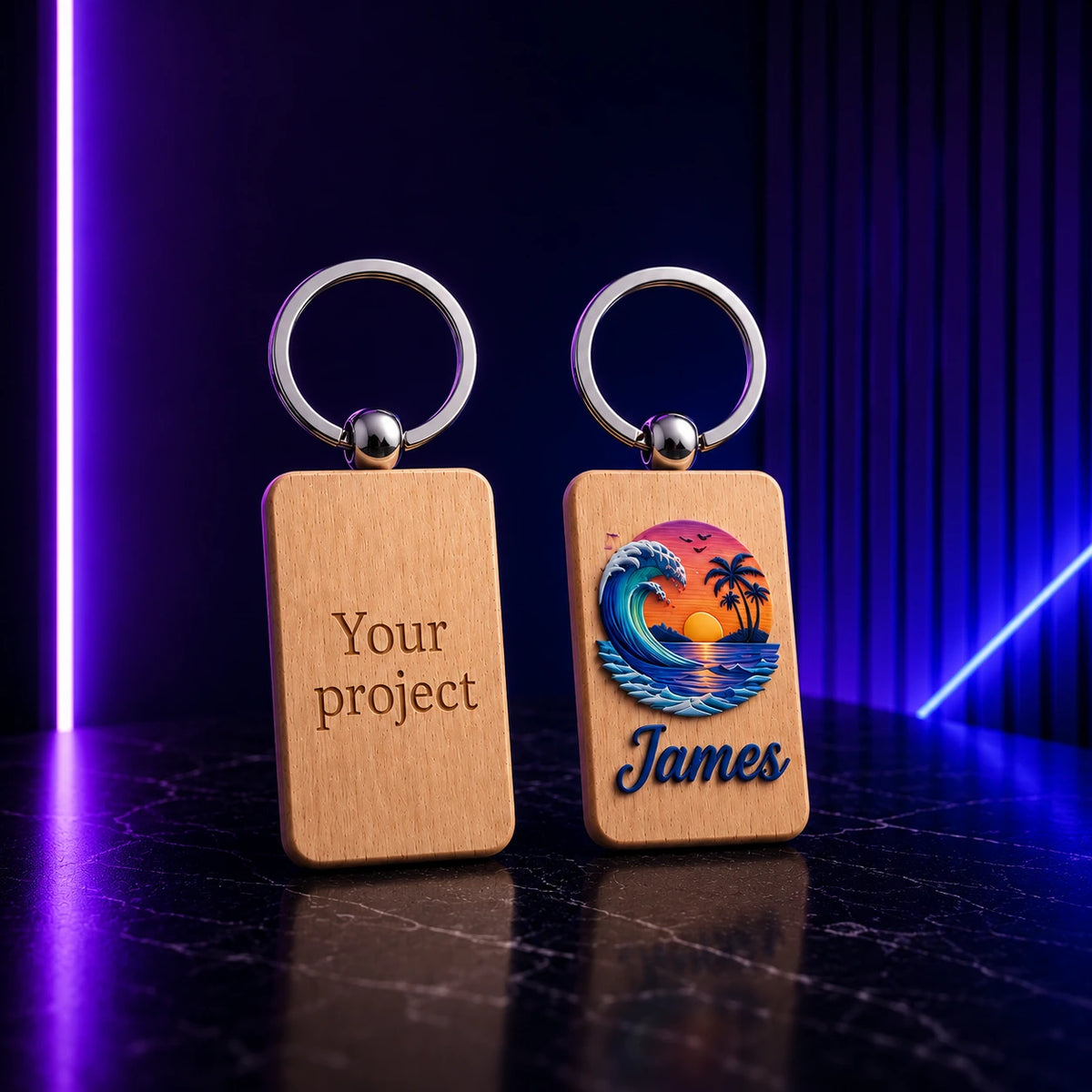 Personalised Wooden Keyring